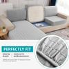 XVBVS Stretch Sofa Seat Cushion Covers Soft Sofa Cushion Slipcovers Non-Slip Couch Cushion Covers Washable Backrest Cushions Cover for Living Room (Color : Light Grey, Size : Backrest S) view 2