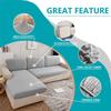 XVBVS Stretch Sofa Seat Cushion Covers Soft Sofa Cushion Slipcovers Non-Slip Couch Cushion Covers Washable Backrest Cushions Cover for Living Room (Color : Light Grey, Size : Backrest S) view 3