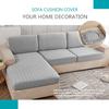 XVBVS Stretch Sofa Seat Cushion Covers Soft Sofa Cushion Slipcovers Non-Slip Couch Cushion Covers Washable Backrest Cushions Cover for Living Room (Color : Light Grey, Size : Backrest S) view 4