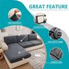 XVBVS Stretch Sofa Seat Cushion Covers Soft Sofa Cushion Slipcovers Non-Slip Couch Cushion Covers Washable Backrest Cushions Cover for Living Room (Color : Dark Grey, Size : Backrest S) view 3