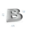10"B Shaped Cardboard Letter Mache Chocolate Sweets Candy Container Box (White, B) view 3
