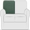 XVBVS Stretch Sofa Back T-Cushion Slipcover Soft Polar Fleece Sofa Backrest Covers Non-Slip Couch Back Cushion Covers for Living Room (Color : Green, Size : T-Left) view 1