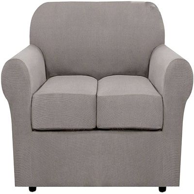 XVBVS Stretch Sofa Slipcovers Polar Fleece Sofa Cover with Separate Seat Cushions Covers, Soft Anti-Slip Couch Covers with Elastic Band for Living Room (Color : Sand, Size : Sofa+2 Cushions)