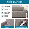 XVBVS Stretch Sofa Slipcovers Polar Fleece Sofa Cover with Separate Seat Cushions Covers, Soft Anti-Slip Couch Covers with Elastic Band for Living Room (Color : Sand, Size : Sofa+2 Cushions) view 2