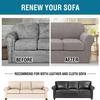 XVBVS Stretch Sofa Slipcovers Polar Fleece Sofa Cover with Separate Seat Cushions Covers, Soft Anti-Slip Couch Covers with Elastic Band for Living Room (Color : Sand, Size : Sofa+2 Cushions) view 3