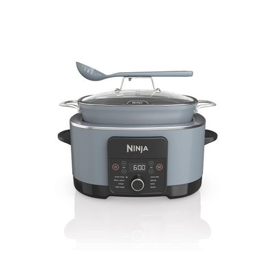Ninja MC1001 Foodi PossibleCooker PRO 8.5 Quart Multi-Cooker, with 8-in-1 Slow Cooker, Dutch Oven, Steamer, Glass Lid Integrated Spoon, Nonstick, Oven Safe Pot to 500F, Sea Salt Gray