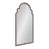Kate and Laurel Hogan Wood Framed Arched Wall Mirror; 24 x 48; Gray; Farmhouse Moroccan Wall Mirror for Rustic Wall Decor Schemes view 1