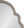 Kate and Laurel Hogan Wood Framed Arched Wall Mirror; 24 x 48; Gray; Farmhouse Moroccan Wall Mirror for Rustic Wall Decor Schemes view 3