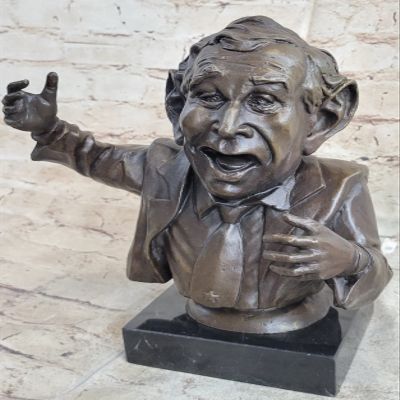 EUROPEAN BRONZE Handcrafted Bronze Sculpture Limited Edition Signed President George W.Bush Sale Art
