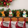 Northlight Set of 4 Christmas Figures Stocking Holders with Silver Base view 2