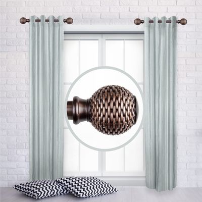 Braxton 1" Side Curtain Rod 12-20 inch (Set of 2) - Bronze