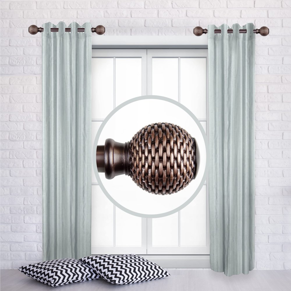 Braxton 1" Side Curtain Rod 12-20 inch (Set of 2) - Bronze