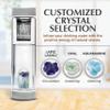 Almeara Crystal Water Bottle with Authentic Lapis Lazuli, Opal Stones & Aquamarine Removable Gemstones, Loose Leaf Tea Infuser - Relaxation, Healing & Spiritual Gifts for Women - Witchcraft Supplies view 2