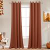 Mrs.Naturall Burnt Orange Blackout Curtains 96 Inches Long 2 Panel Set,Fall Decorative Hippie Bohemain Curtains for Living Room 96 Inch Length view 1