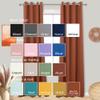 Mrs.Naturall Burnt Orange Blackout Curtains 96 Inches Long 2 Panel Set,Fall Decorative Hippie Bohemain Curtains for Living Room 96 Inch Length view 3
