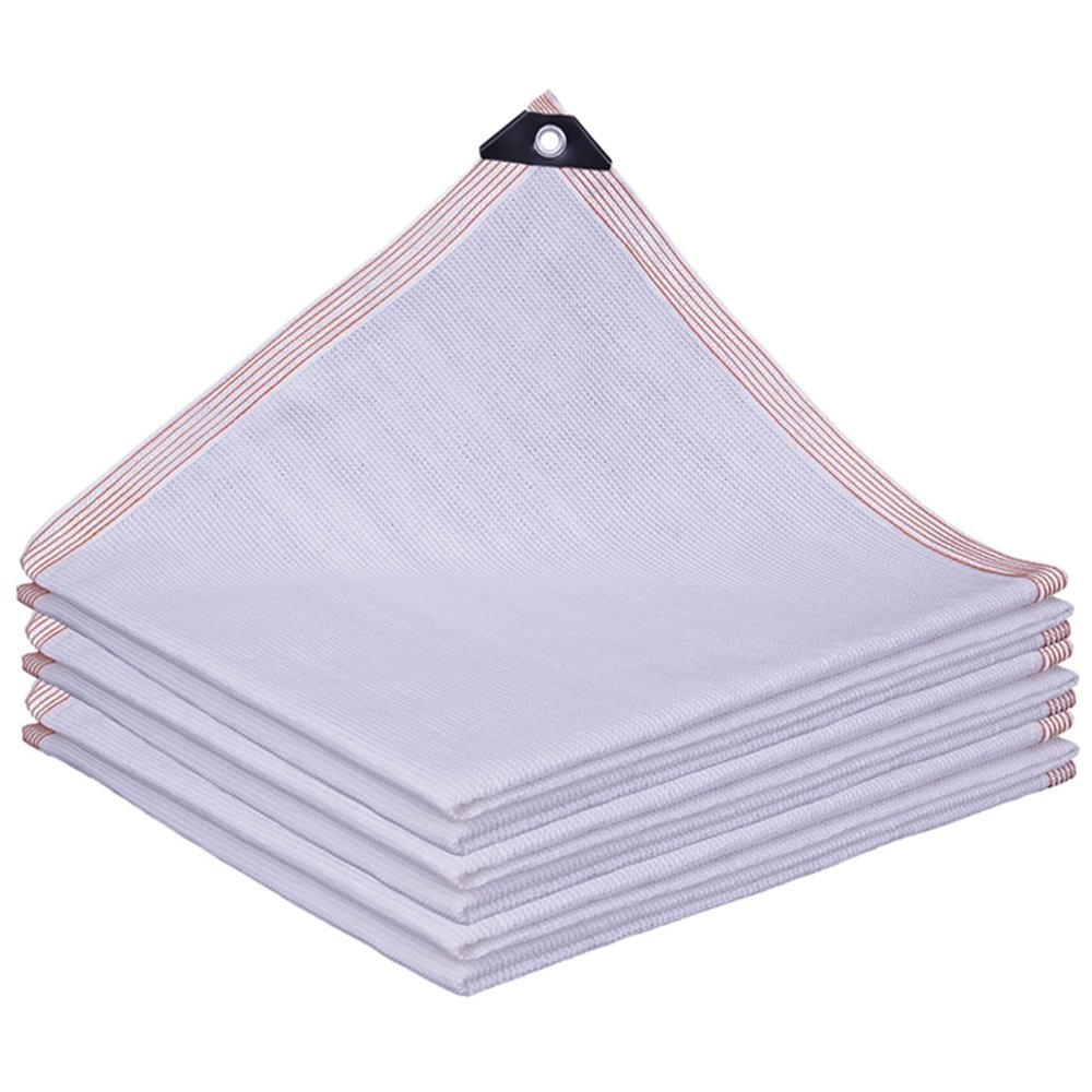 YHBZ Outdoor Sunblock Shade Cloth,White Shading Net,Swimming Pool Breathable Shade Sail,Heat Insulation Mesh Tarp,for Greenhouse Plant Courtyards Cars Gardens,2x1.5m(7 * 5ft)