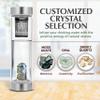 Almeara Crystal Water Bottle with Authentic Moss Agate, Opal Stones & Smoky Quartz Removable Gemstones, Loose Leaf Tea Infuser - Relaxation, Healing & Spiritual Gifts for Women - Witchcraft Supplies view 2