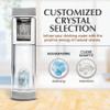 Almeara Crystal Water Bottle with Authentic Aquamarine Stones and Clear Quartz Removable Gemstones, Loose Leaf Tea Infuser - Relaxation, Healing & Spiritual Gifts for Women - Witchcraft Supplies view 2