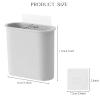 Toothbrush Holder Wall Mounted for Bathroom, Wall Toothbrush Holders for Electric Toothbrush, Toothpaste, Razor, Self Adhesive Wallmount Organizer (Grey view 2