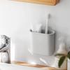 Toothbrush Holder Wall Mounted for Bathroom, Wall Toothbrush Holders for Electric Toothbrush, Toothpaste, Razor, Self Adhesive Wallmount Organizer (Grey view 4