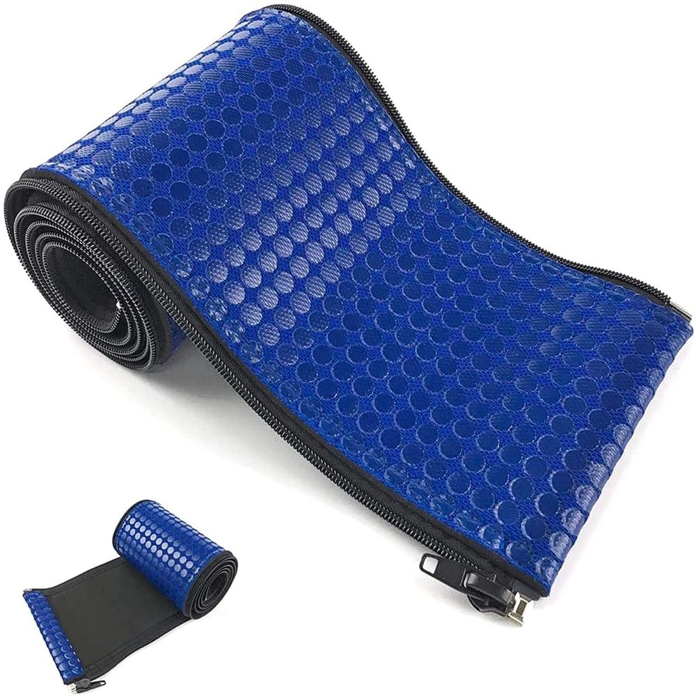 Handrail 2Pcs Swimming Pool Stair Rail, Pool Handrail, 31.5x31.5inch, 304 Stainless Steel Stair Pool Hand Rail, Pool Rail with Blue Grip Cover 4ft, and Complete Mounting Accessories