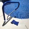 Handrail 2Pcs Swimming Pool Stair Rail, Pool Handrail, 31.5x31.5inch, 304 Stainless Steel Stair Pool Hand Rail, Pool Rail with Blue Grip Cover 4ft, and Complete Mounting Accessories view 3