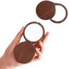 10pcs Small Compact Mirror Blank Wooden Makeup Mirror Handheld Portable Folding Mirror for Engraving DIY Gift view 3