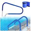 Handrail Set of 2 Pool Rail, 304 Stainless Steel Pool Railing Pool Handrail Swimming Pool Handrail with Blue Grip Cover & Self-Taping Screws, 250LBS Load Capacity view 4