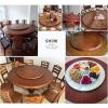 LIGUOYI Round Wooden Turntable, Turntables for Kitchen Cabinets, Environmental Friendly Wood Serving Tray, Handmade, Smooth Edge, Crack Resistants Wood Table Top, Rotational Stabilization view 3