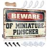 gaeruite Dorm Room Door Sign Beware of Miniature Pinscher Sign Playroom Decor Metal Bar Signs (Size : 20X30CM) view 1