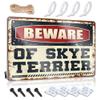 gaeruite Dorm Room Door Sign Beware of Skye Terrier Sign Playroom Decor Metal Bar Signs (Size : 30X40CM) view 1
