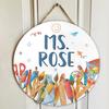 Nazenti Personalized Teacher Door Sign for Classroom - Custom Teacher Name Sign, Classroom Door Sign, Back To School Decoration, Teacher Signs for Classroom, Teacher Appreciation Gifts view 1