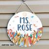 Nazenti Personalized Teacher Door Sign for Classroom - Custom Teacher Name Sign, Classroom Door Sign, Back To School Decoration, Teacher Signs for Classroom, Teacher Appreciation Gifts view 4
