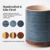 DOWAN 360 Rotating Extra Large Cooking Utensil Holder, 7.6" Kitchen Utensil Holder for Countertop, Utensil Crock for Farmhouse Kitchen Decor, Ceramic Stable Utensil Caddy, Blue view 4