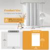 BTTN Stall Fabric Shower Curtain - 54 x 78 Inches Boho Linen Heavy Duty Tassel Shower Curtain Set with 10 Hooks, Narrow Rustic Modern Farmhouse Bohemian Thick Shower Curtains for Bathroom - Gray/Grey view 3