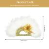 Beavorty Bridal Fan Handheld Fan African Custom Wedding Bridal Show Fan Wedding Plume Fan for Costume Dancing Show Tea Party Wedding Decoration view 2