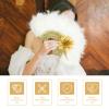 Beavorty Bridal Fan Handheld Fan African Custom Wedding Bridal Show Fan Wedding Plume Fan for Costume Dancing Show Tea Party Wedding Decoration view 3