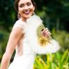 Beavorty Bridal Fan Handheld Fan African Custom Wedding Bridal Show Fan Wedding Plume Fan for Costume Dancing Show Tea Party Wedding Decoration view 4