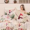 Christmas Quilt Set King Size Christmas Bedding Reversible Quilt Rustic Lodge Moose Buffalo Red Plaid Patchwork Bedding Holiday Xmas Home Decor Lightweight Quilt Bedspread Coverlet view 3