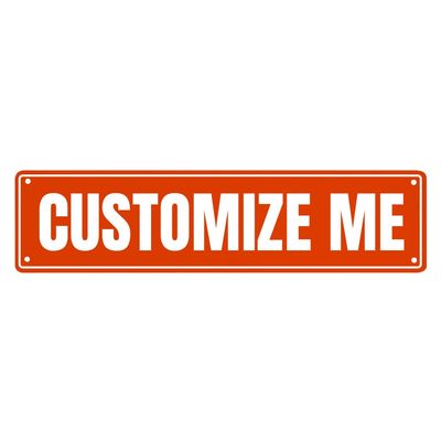 iPrint Customize Your Own Street Signs Personalized Custom Metal Signs, Road Signs, Waterproof Signs with Photo Picture Text Logo for Home, Garden, Office Buildings, 16"x4"