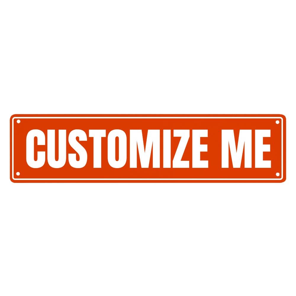 iPrint Customize Your Own Street Signs Personalized Custom Metal Signs, Road Signs, Waterproof Signs with Photo Picture Text Logo for Home, Garden, Office Buildings, 16"x4"