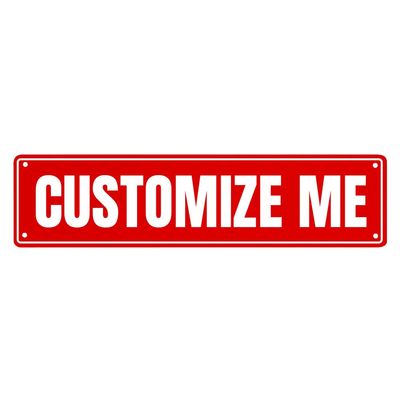 iPrint Personalized Custom Metal Signs, Customize Your Own Street Signs Road Signs, Waterproof Signs with Photo Picture Text Logo for Home, Garden, Office Buildings, 16"x4"