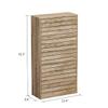 AGOTENI Natural Narrow Shoe Storage Cabinet with 3 Flip Doors & Adjustable Shelf, Modern for Entryway Hallway (22.4W x 9.4D x 42.3H) view 2