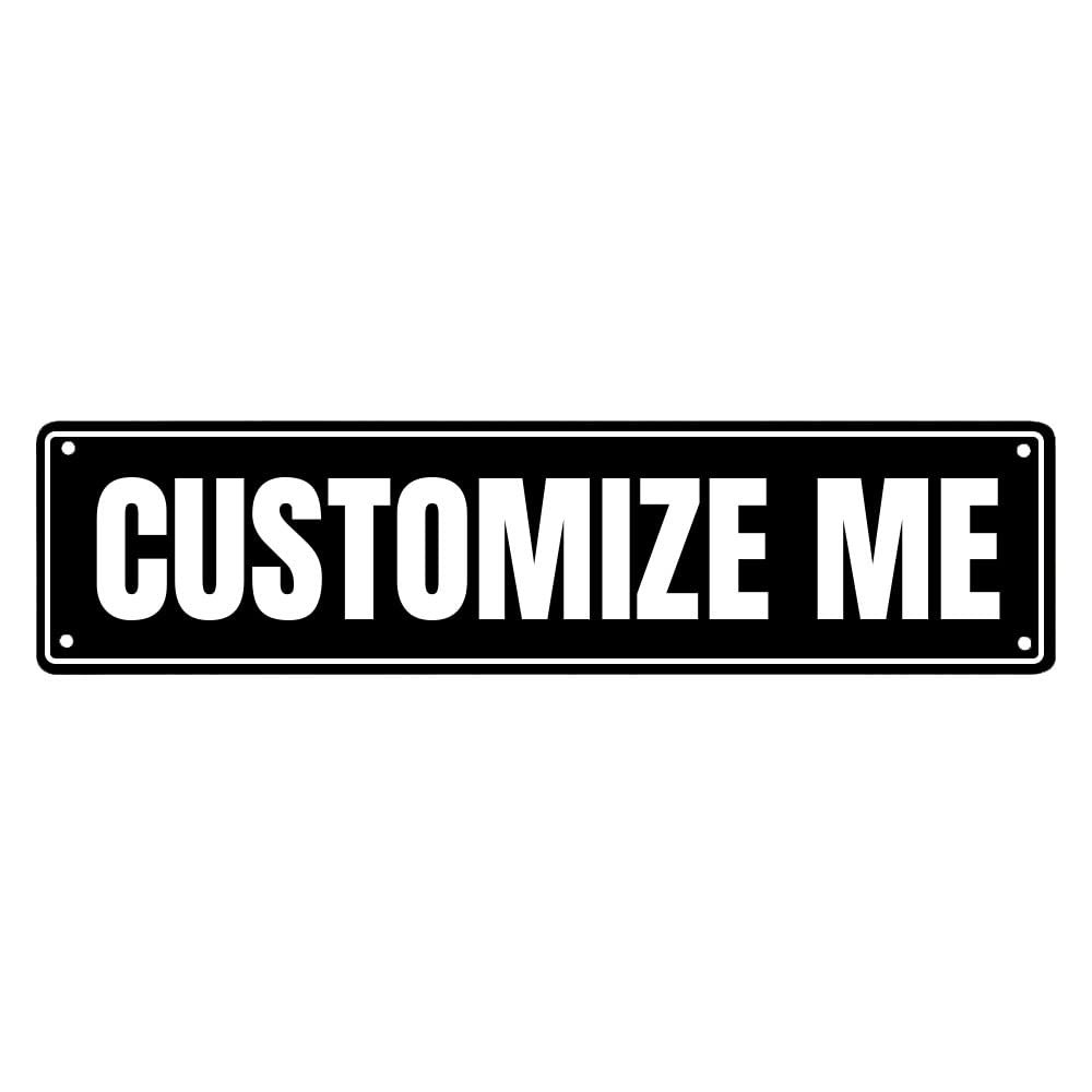 iPrint Customize Your Own Street Signs Personalized Custom Metal Signs, Road Signs, Waterproof Signs with Photo Picture Text Logo for Home, Garden, Office Buildings, 16"x4"