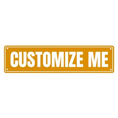 iPrint Personalized Custom Metal Signs, Customize Your Own Street Signs Road Signs, Waterproof Signs with Photo Picture Text Logo for Home, Garden, Office Buildings, 16"x4"