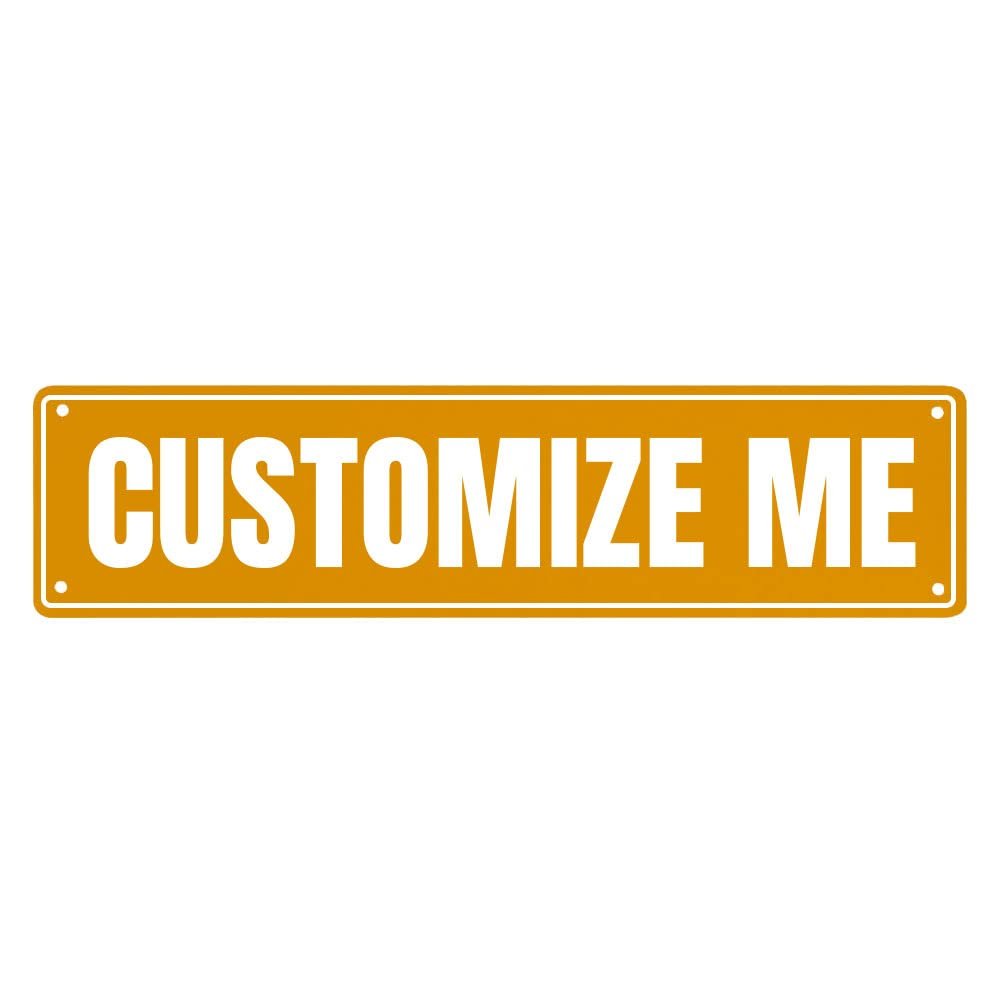 iPrint Personalized Custom Metal Signs, Customize Your Own Street Signs Road Signs, Waterproof Signs with Photo Picture Text Logo for Home, Garden, Office Buildings, 16"x4"
