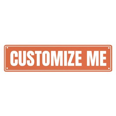 iPrint Personalized Custom Metal Signs, Customize Your Own Street Signs Road Signs, Waterproof Signs with Photo Picture Text Logo for Home, Garden, Office Buildings, 16"x4"