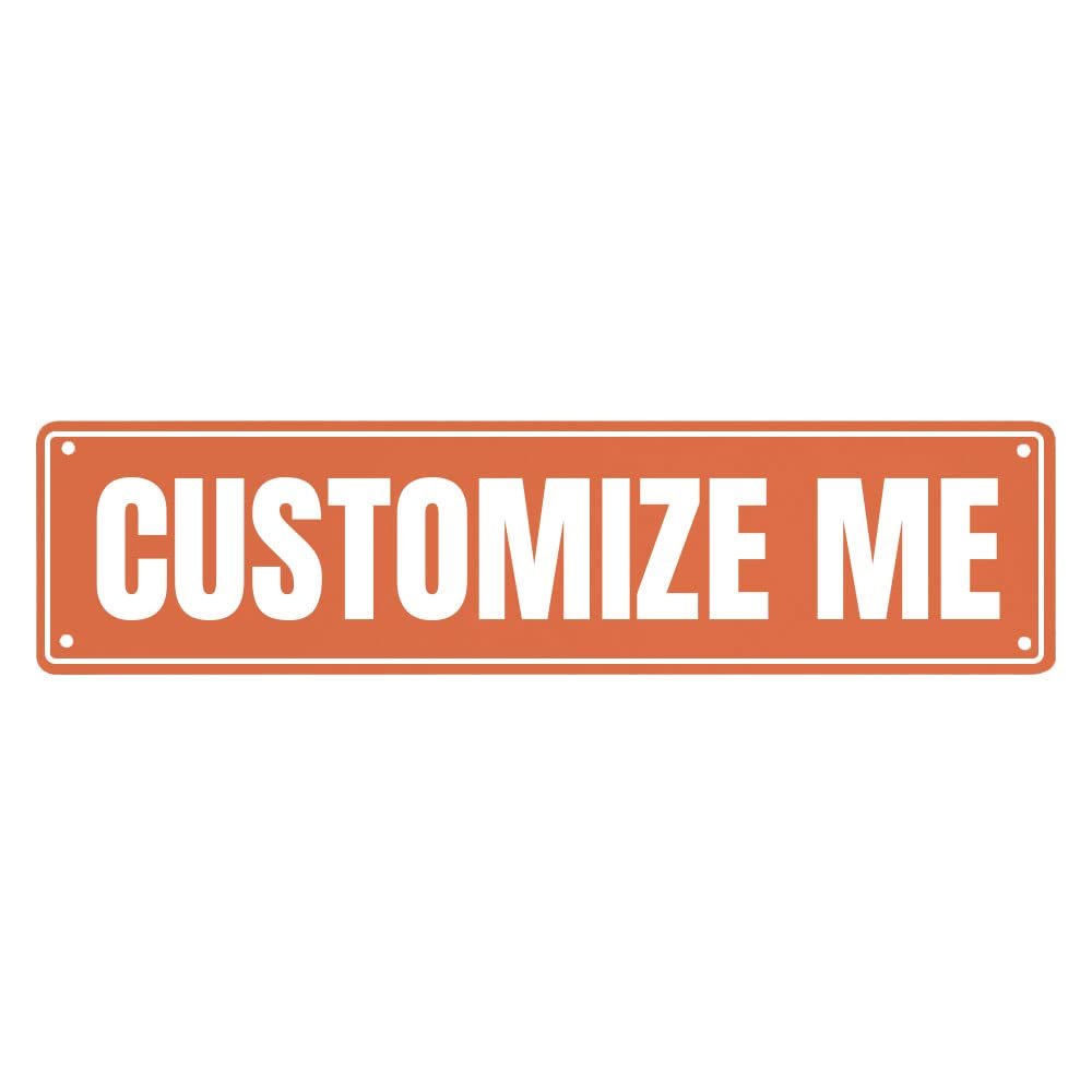 iPrint Personalized Custom Metal Signs, Customize Your Own Street Signs Road Signs, Waterproof Signs with Photo Picture Text Logo for Home, Garden, Office Buildings, 16"x4"