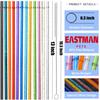 ALINK 12-Pack Reusable Glitter Straws, 13 inch Extra Long Hard Plastic Tumbler Straws for Stanley Cups, 64 oz 40 oz 32 oz Tumblers, Yeti, Mason Jar, Gallon Jug with Brush - Assroted Colored view 2