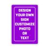 iPrint Personalized Custom Aluminum Metal Signs with Your Text, Image, Photo, Name, Logo, Pictures Make Your Own Metal Signs for Home Garden Street, 12"x16" view 1